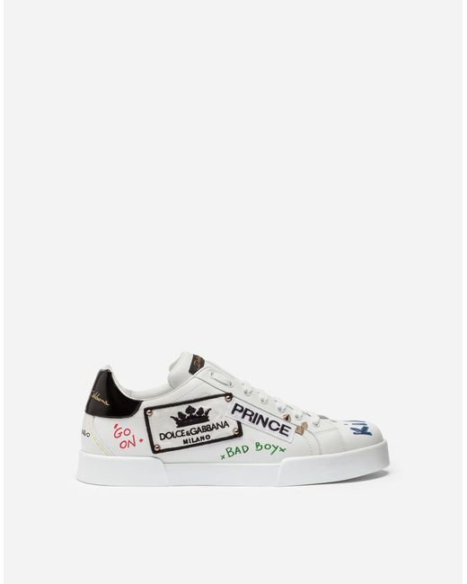 dolce and gabbana calfskin sneakers