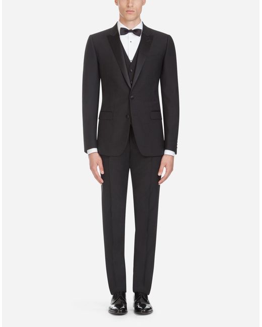 Dolce & Gabbana Tuxedo In Wool in Black for Men - Lyst