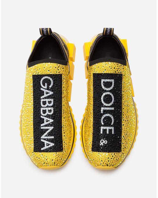 dolce and gabbana yellow and black sneakers