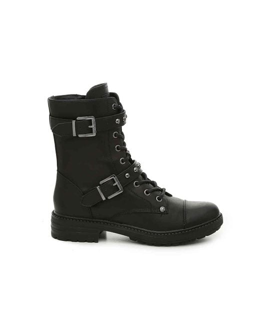 G by Guess Granted Combat Boot in Black - Lyst