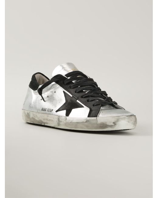 Golden goose deluxe brand 'super Star' Sneakers in Silver for Men ...