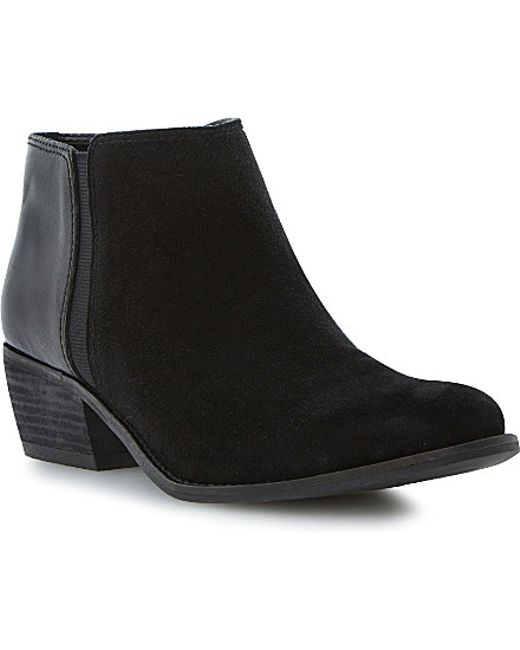 Dune Penelope Suede Ankle Boots in Black - Save 62% | Lyst