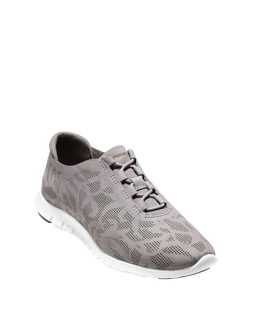 zerogrand perforated leather sneakers