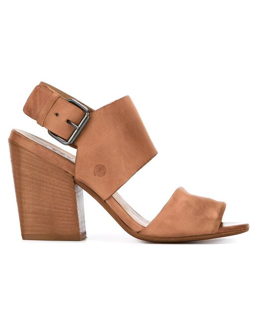 tan thick heel shoes