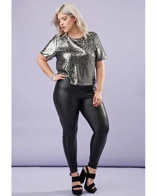 plus size silver sequin