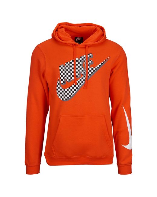 Nike Graphic Hoodie in Orange for Men - Lyst
