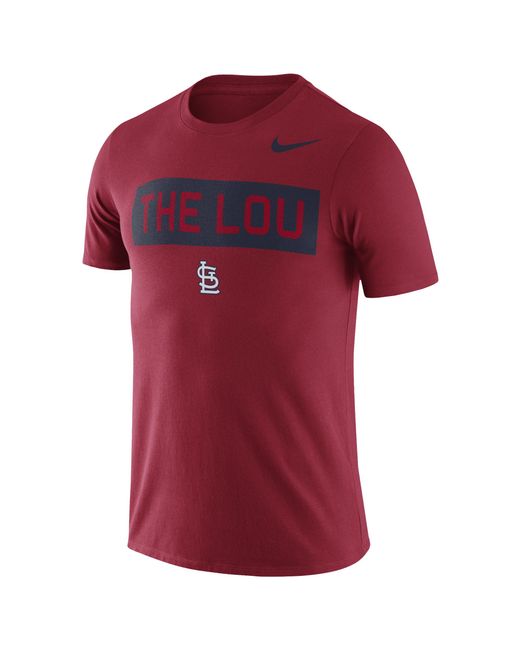 Nike St. Louis Cardinals Mlb Dri-fit Cotton Local T-shirt in Red for Men - Lyst
