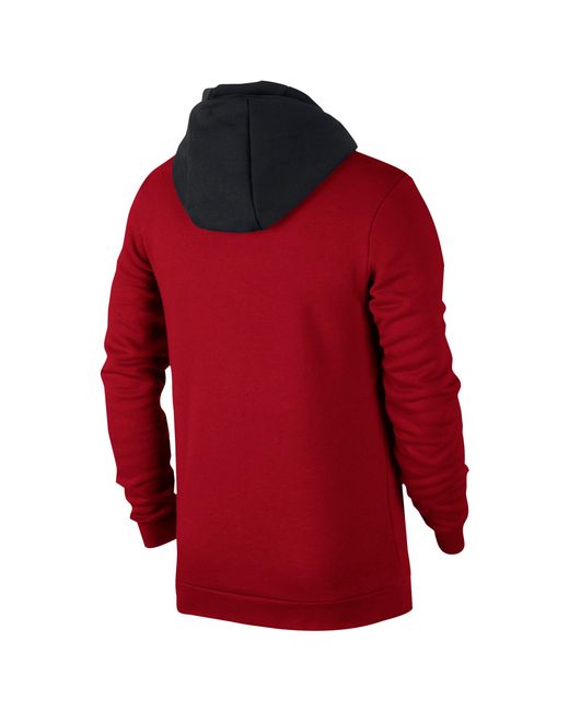 Nike Jumpman Air Fleece Pullover Hoodie in Red for Men - Lyst