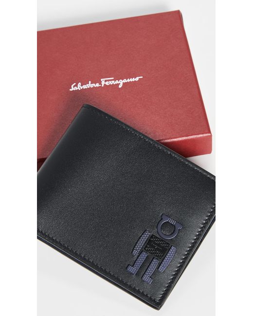 Ferragamo Gancio Robot Bi-fold Wallet in Black for Men - Lyst
