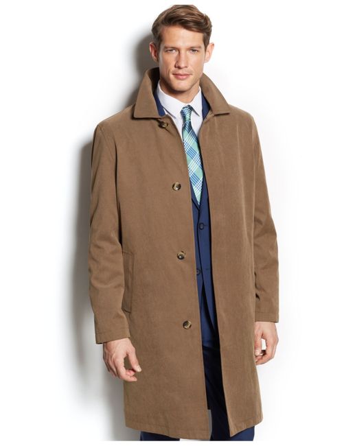 London fog Coat Durham Raincoat in Khaki for Men | Lyst