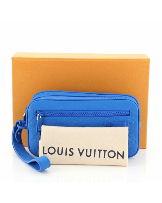 Louis Vuitton Leather Solar Ray Pochette Volga Monogram Taurillon in Blue - Lyst