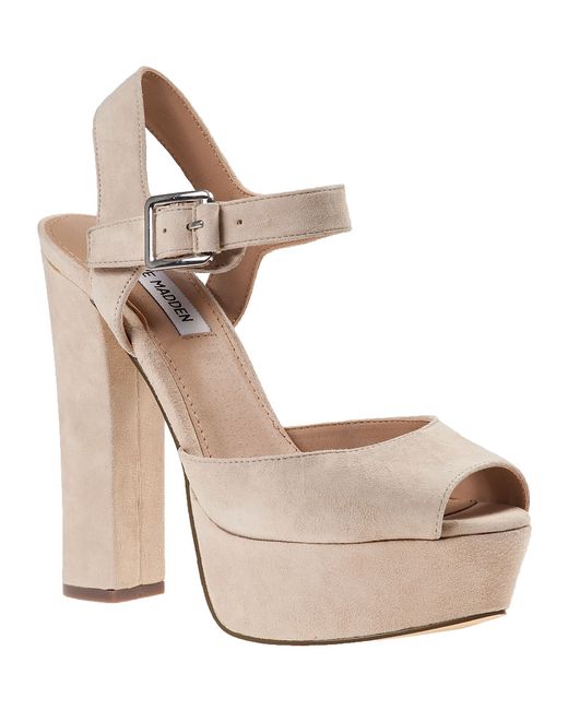 Steve madden Jillyy Platform Sandal Blush Suede in Pink (Blush Suede ...