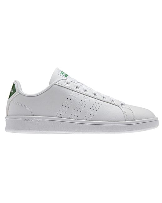 adidas Cloudfoam Advantage Clean Casual Trainers in White adidas Cloudfoam Advantage Clean Shoes White adidas