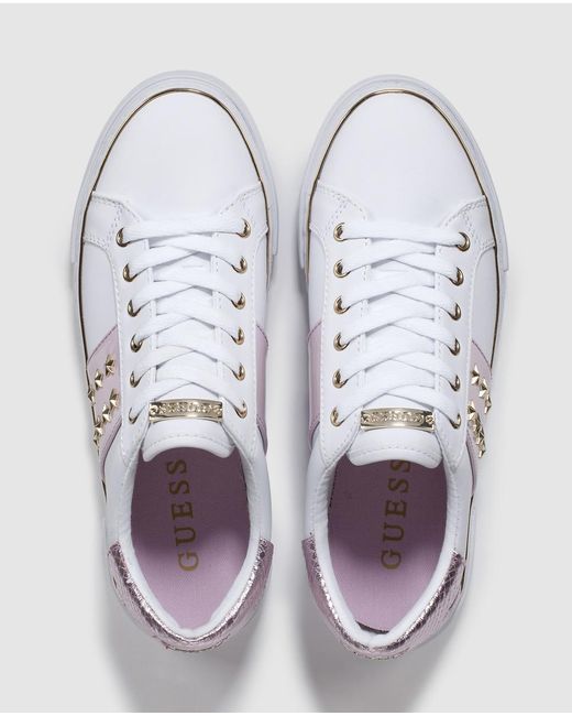 Guess White Trainers With Stars Decoration in White - Lyst