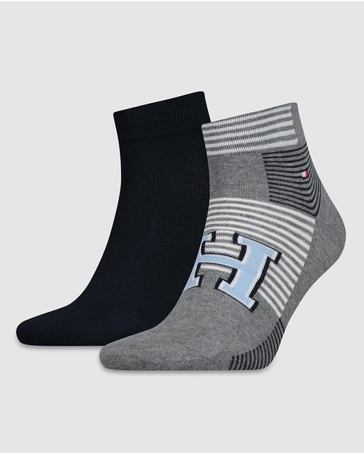 Tommy Hilfiger Cotton Two-pack Of Ankle Socks In Assorted Colours in ...
