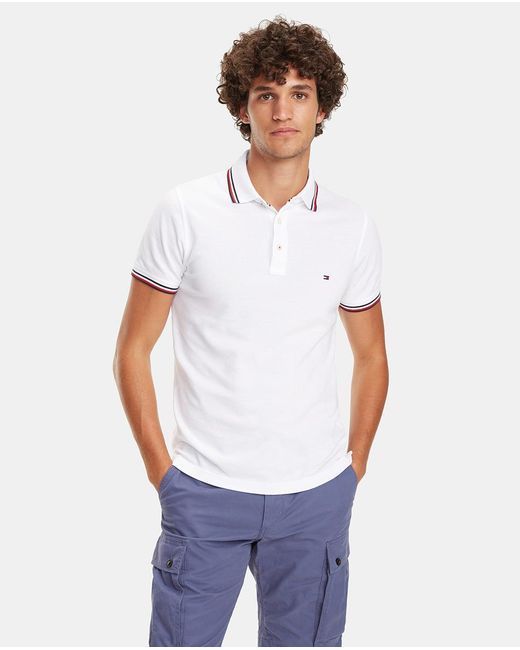 Download Lyst - Tommy Hilfiger Regular-fit White Short Sleeve ...