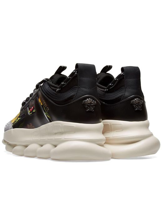 Lyst - Versace Floral Chain Reaction Sneaker in Black for Men