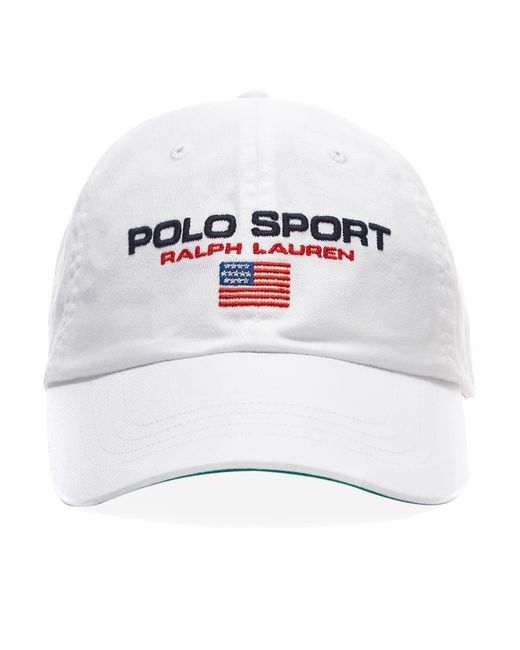 Polo Ralph Lauren Sport Baseball Cap in White for Men - Lyst