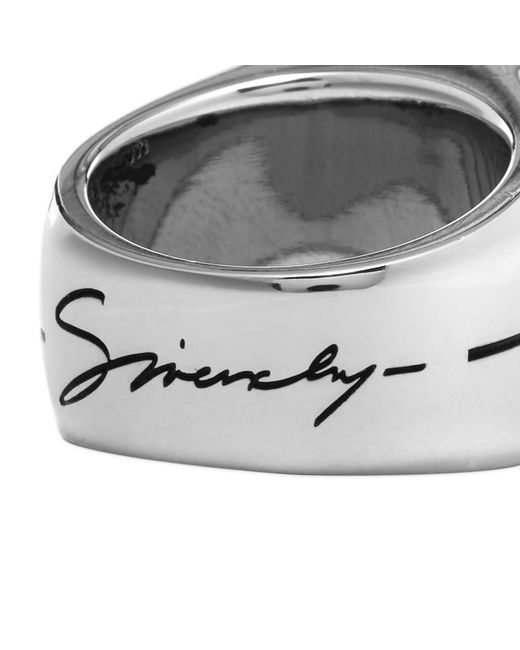 Givenchy Round Signature Signet Ring in Metallic for Men - Save 7% - Lyst