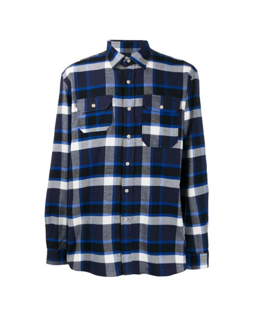 Woolrich Cotton Checked Shirt in Blue for Men - Save 6% - Lyst