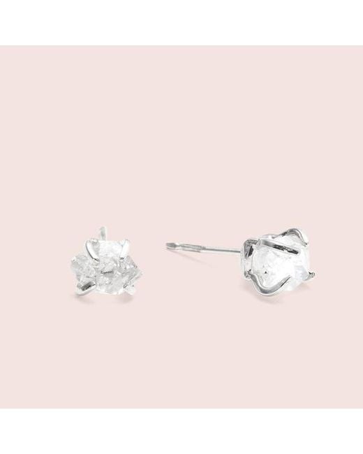 Lyst Erica Weiner Herkimer Diamond Earrings Silver In Metallic Erica Weiner Metallic Herkimer Diamond Earrings Silver Lyst
