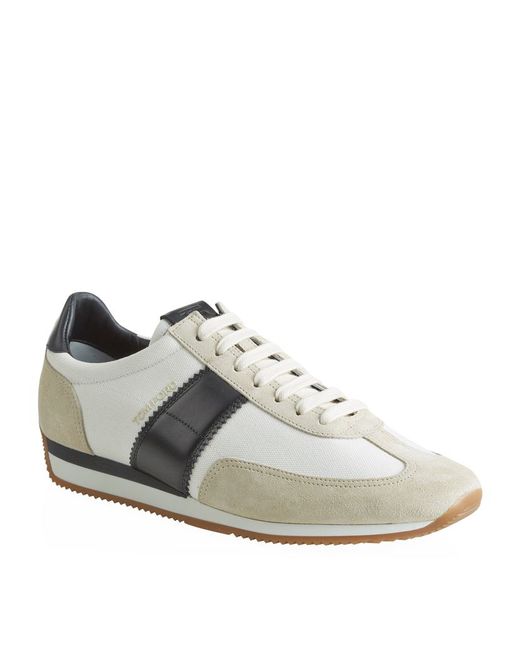 Tom ford Orford Leather Trim Sneaker in Gray for Men | Lyst