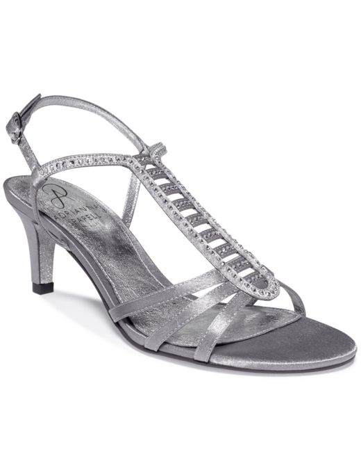 pewter evening sandals