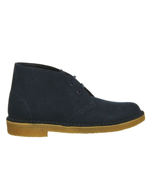 navy blue desert clarks