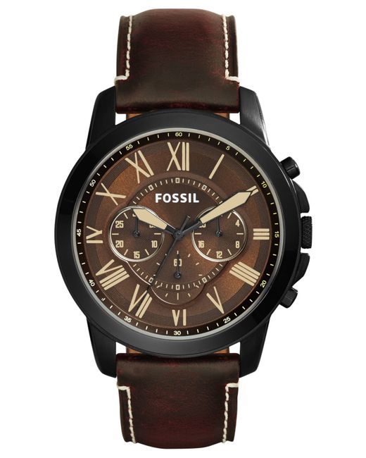 fossil s chronograph grant brown leather 45mm fs5088 in brown for fossil s chronograph grant brown leather 45mm fs5088 in brown for