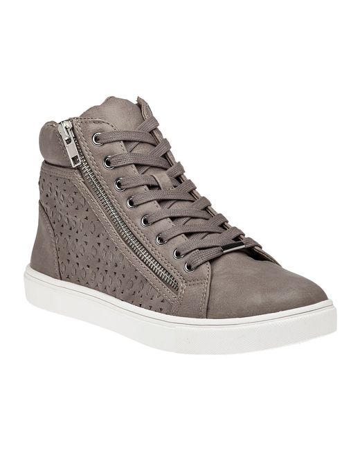 Steve madden Eiris Grey High Top Sneaker in Gray (Grey) Lyst