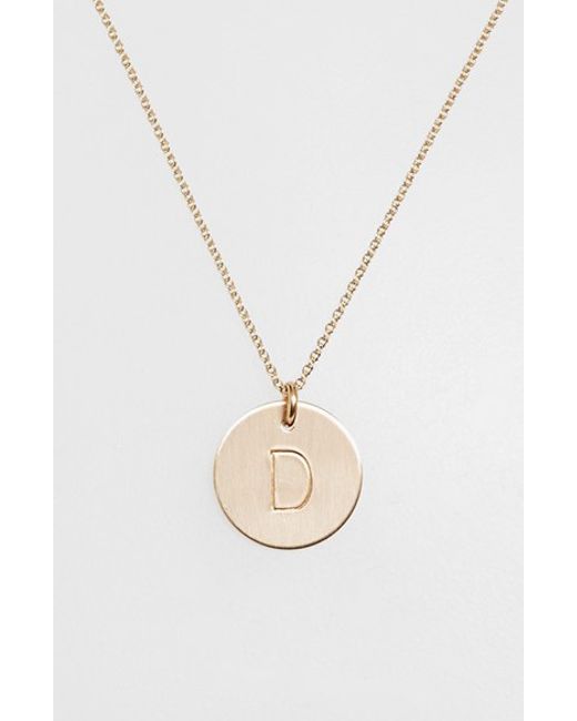 Nashelle 14k-gold Fill Initial Disc Necklace in Metallic | Lyst