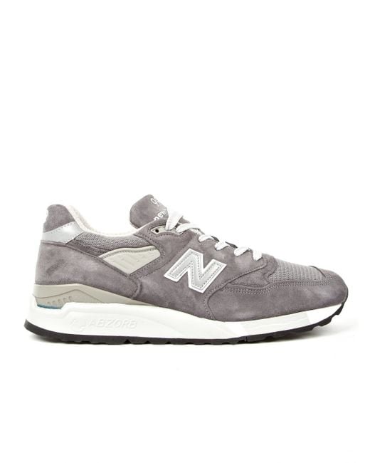 New balance Mens Charcoal M998ch Made in Usa Sneakers in Gray for Men