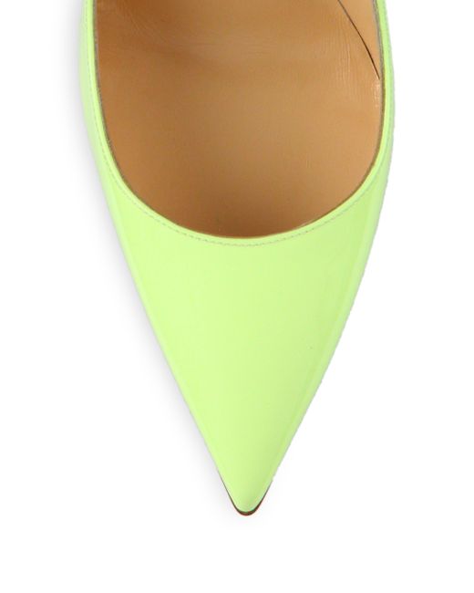 red bottom shoes for men price - Christian louboutin So Kate Patent Leather Pumps in Green (Yellow ...