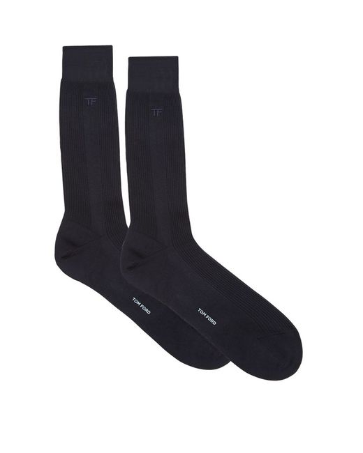 Tom ford Ribbed Socks in Blue for Men | Lyst