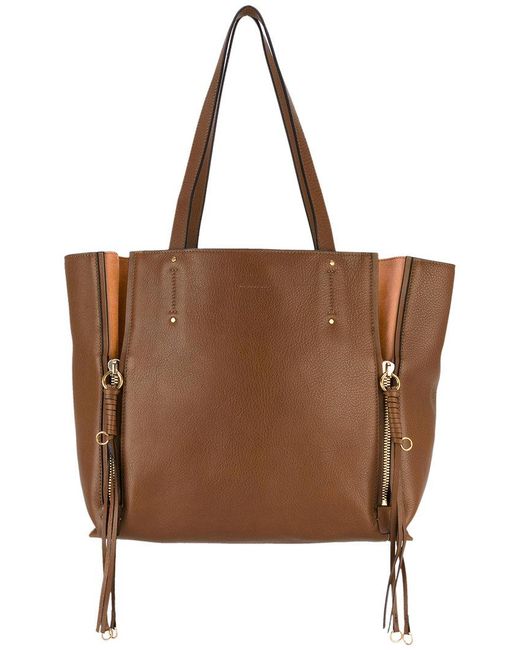 chloé milo leather & suede tote