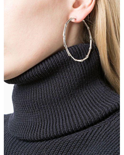 John Hardy Bamboo Large Hoop Earrings In Metallic Lyst John Hardy Metallic Bamboo Large Hoop Earrings Lyst