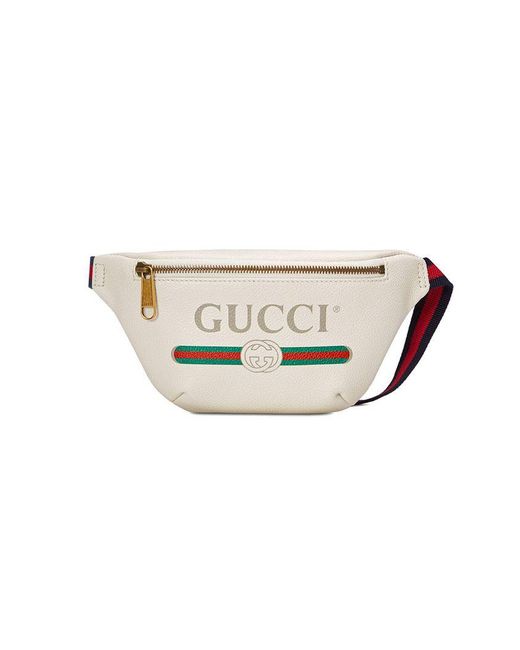 Lyst - Gucci Print Small Belt Bag in White