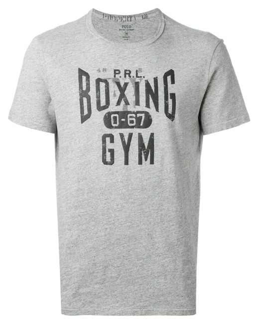 Polo ralph lauren 'boxing Gym' Tshirt in Gray for Men (GREY) Lyst
