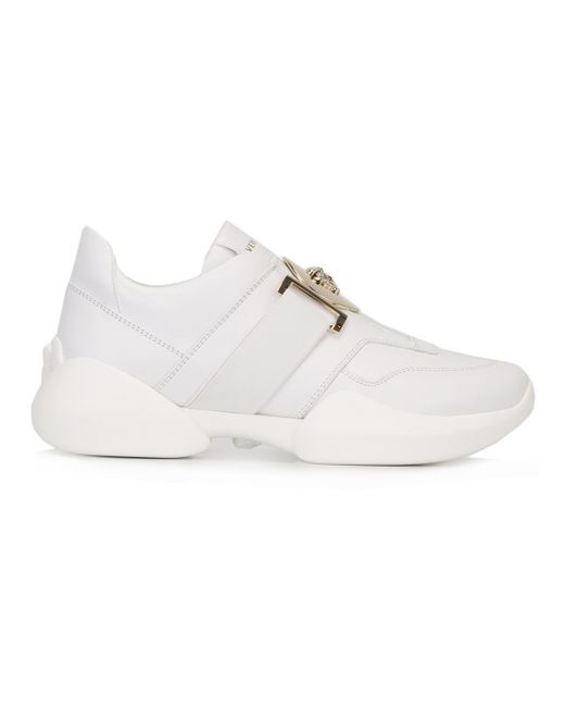 Versace Medusa Band Sneakers in White | Lyst