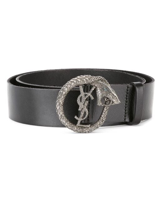 Saint laurent - Monogram Serpent Buckle Belt - Men - Calf Leather - 95 ...
