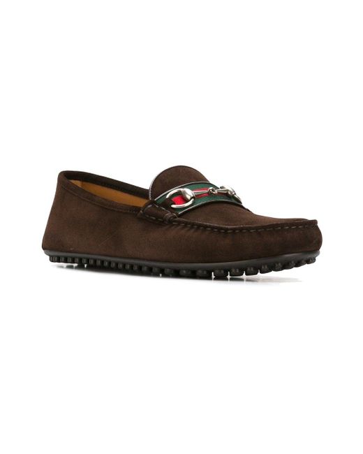 gucci driver loafers gucci web horsebit driving loafers in brown for lyst gucci driver loafers gucci web horsebit driving loafers in brown for lyst