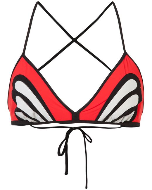 Morgan lane Reese Butterfly Bikini Top in Red - Save 47% | Lyst