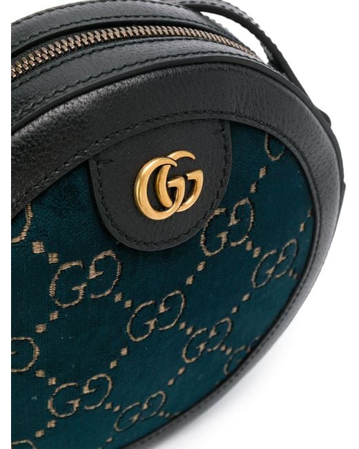Gucci GG Velvet Cross-body Bag in Blue for Men - Lyst