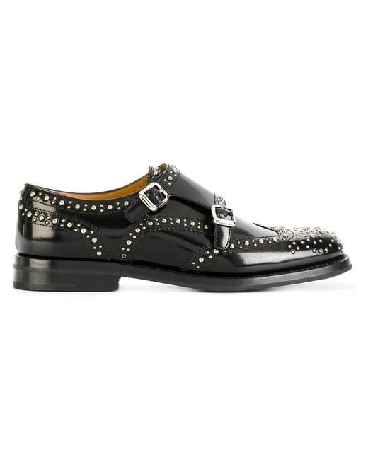 Lyst - Church'S Studded Monk Shoes in Black for Men