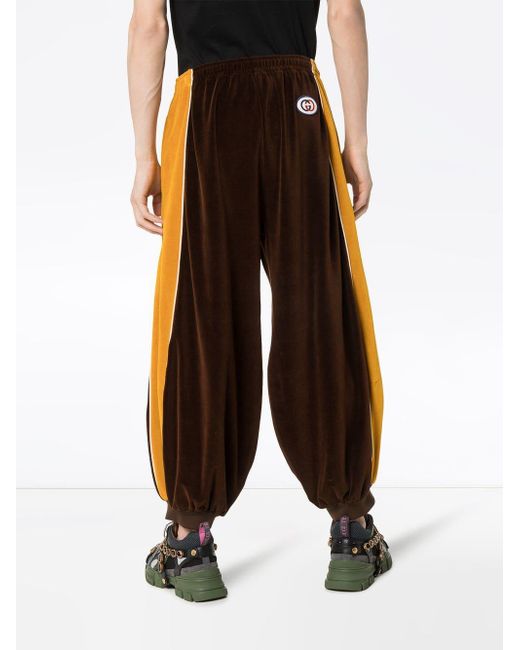 Gucci Sultan baggy Velvet Track Pants in Brown for Men - Save 12% - Lyst