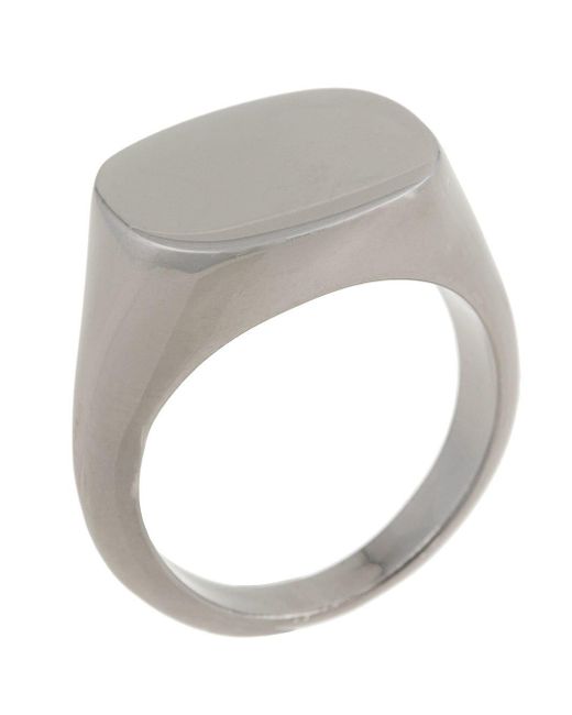 Lyst Jil Sander Oval Ring in Metallic for Men