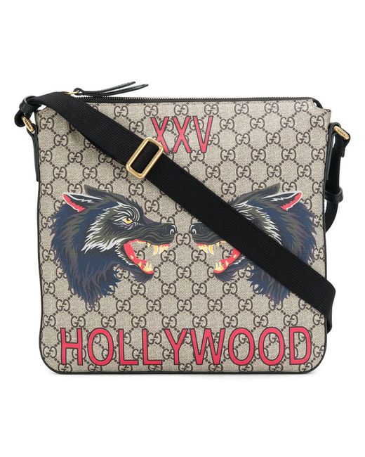 Lyst - Gucci Hollywood Messenger Bag in Brown for Men