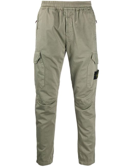 Stone Island Wool Tapered Cargo Trousers in Green for Men - Lyst