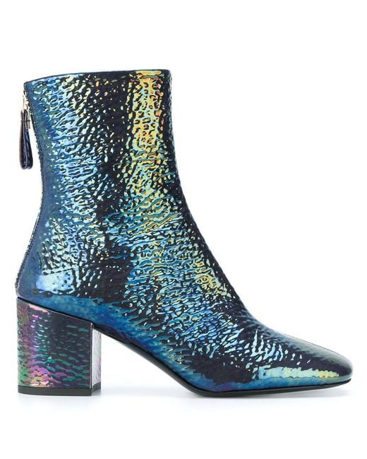 Lyst - Premiata Iridescent Finish Boots in Blue