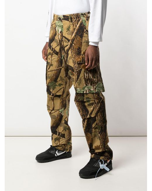 Neighborhood Forest Print Cargo Trousers in Brown for Men - Lyst